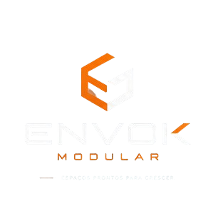 Logo ENVOK Spaces — arquitetura modular premium em Steel Frame